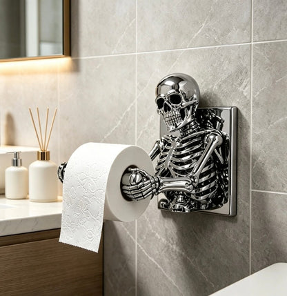 🦇🐞Vintage Skeleton Wall Tissue Holder Halloween Bathroom Decor🐺