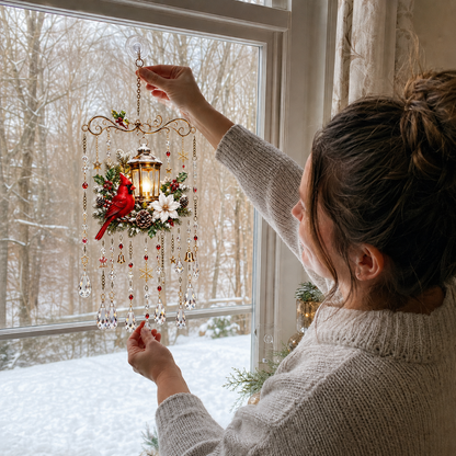 Cross-border New Products Christmas Wind Chime Christmas Painted Sunshine Catcher Wind Chime S