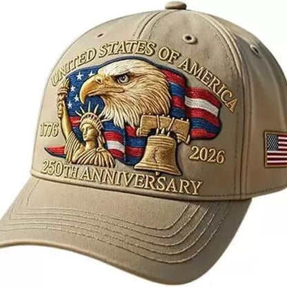 United States250Anniversary cross-border Amazon best-selling baseball cap with hot stamping