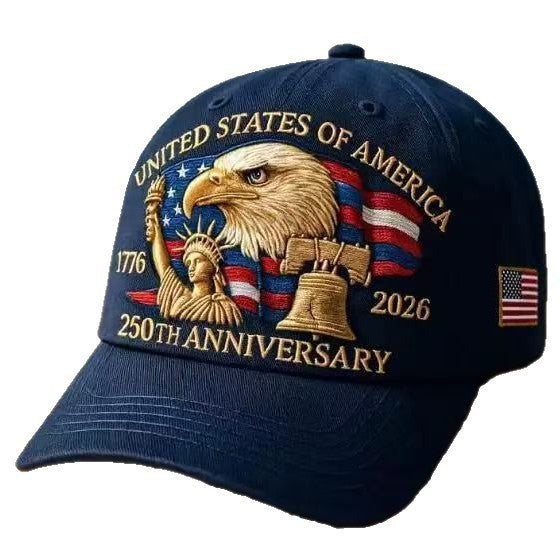 United States250Anniversary cross-border Amazon best-selling baseball cap with hot stamping
