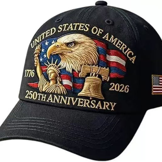 United States250Anniversary cross-border Amazon best-selling baseball cap with hot stamping