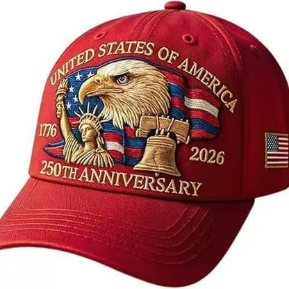 United States250Anniversary cross-border Amazon best-selling baseball cap with hot stamping