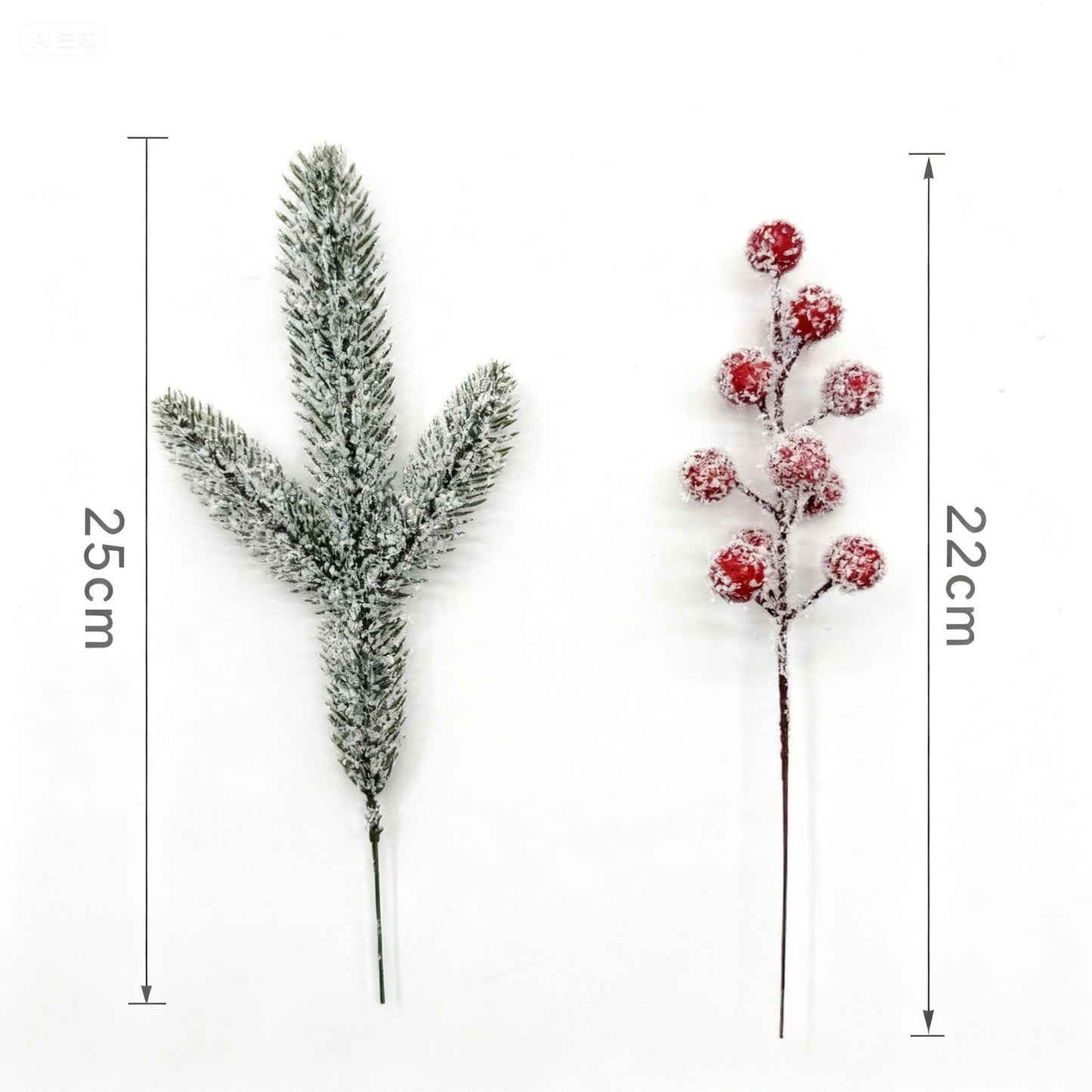 Popular Christmas decorations, Christmas gift making, Christmas snow, pine needles, Christmas snow, red berries, Christmas