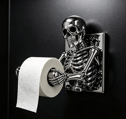 🦇🐞Vintage Skeleton Wall Tissue Holder Halloween Bathroom Decor🐺