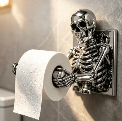 🦇🐞Vintage Skeleton Wall Tissue Holder Halloween Bathroom Decor🐺