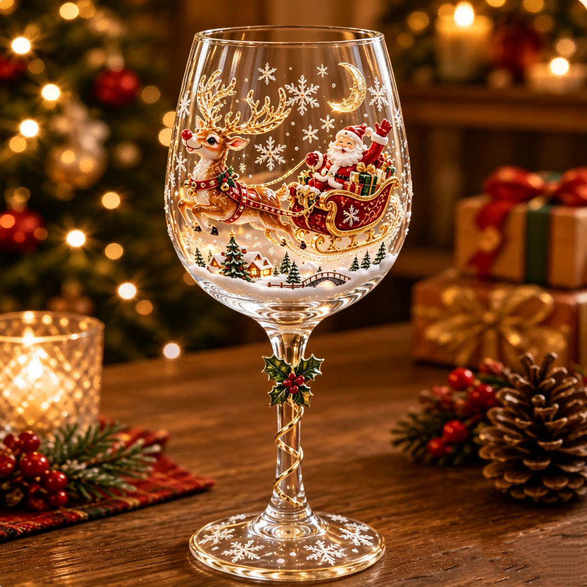 💥 Last Day 50% OFF – 🔥🎁Christmas Wine Glass Collection Gift Box Set✨